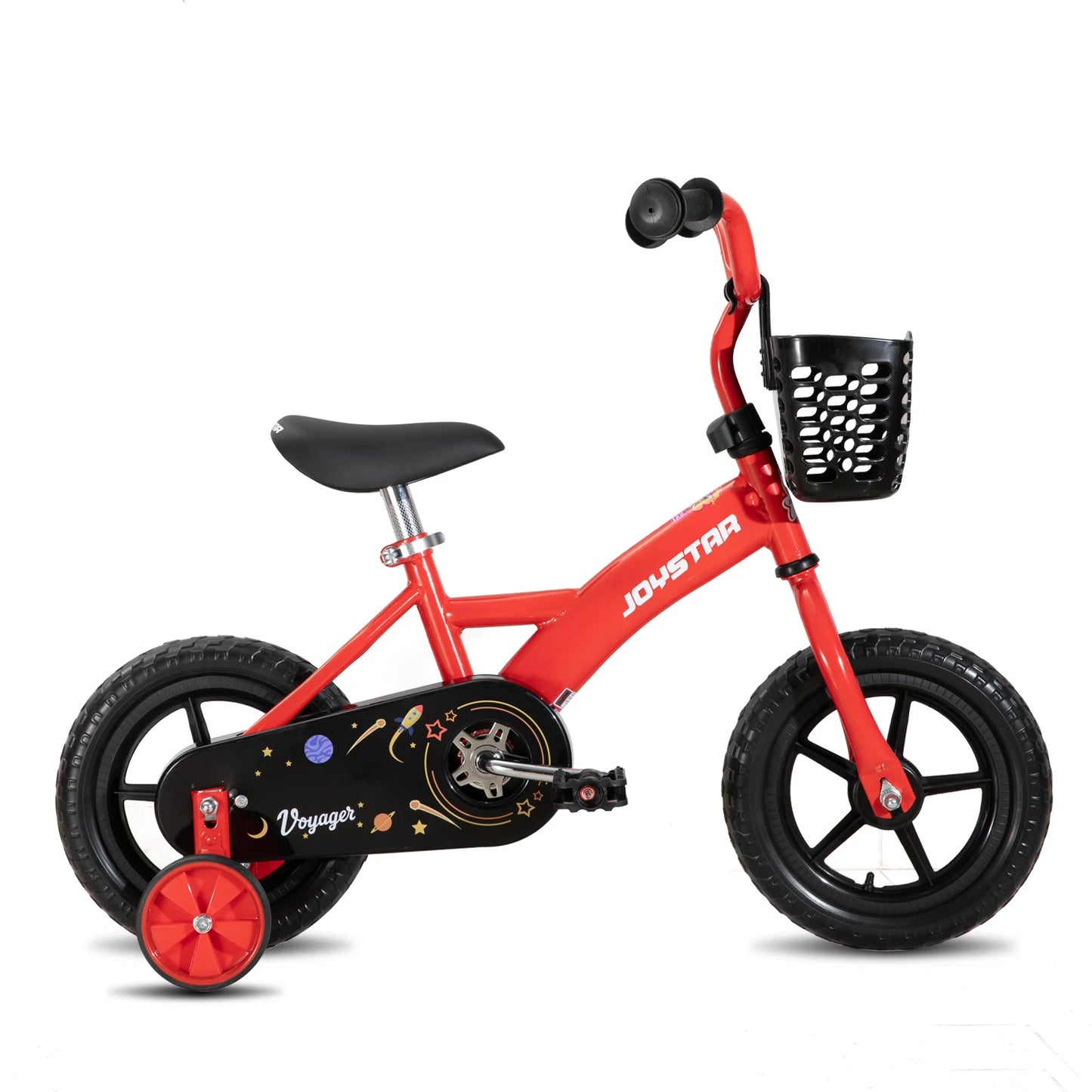JOYSTAR Kids Bike for Boys and Girls Ages 1-4 Years, Toddler Bike with Training Wheels & Basket, Detachable Parent Push Handle