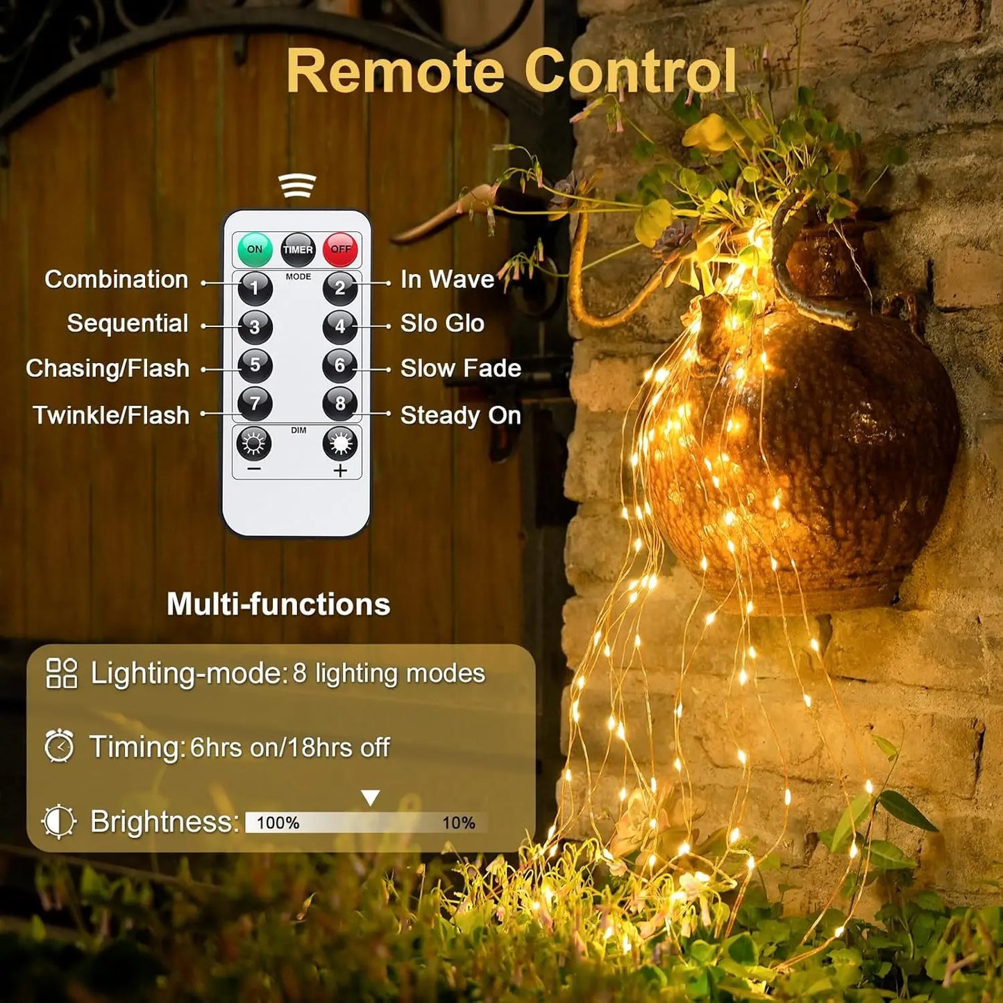 2 Pack 400 LED 132ft Battery Operated Fairy Lights with Remote, Warm White Christmas Twinkle Lights for Indoor Outdoor Decor