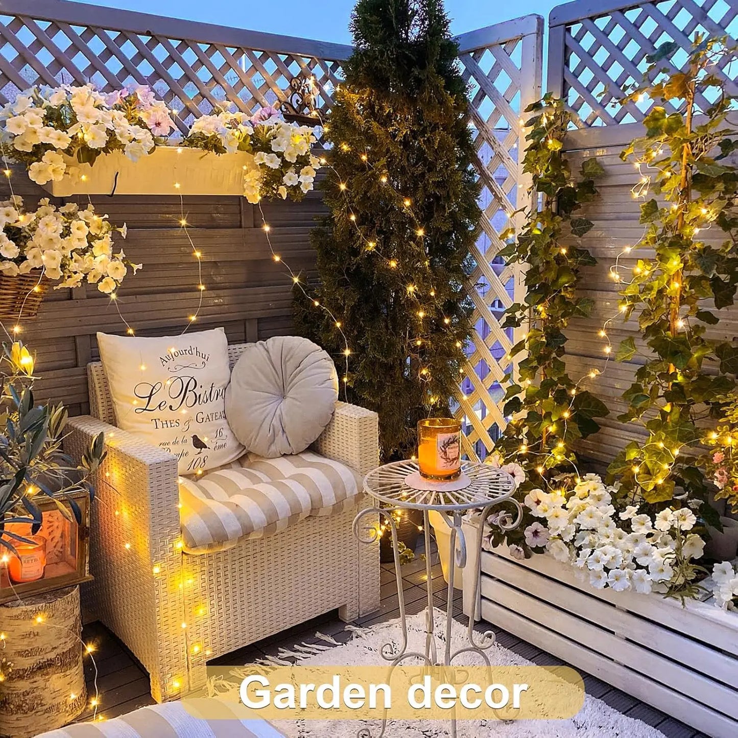 2 Pack 400 LED 132ft Battery Operated Fairy Lights with Remote, Warm White Christmas Twinkle Lights for Indoor Outdoor Decor