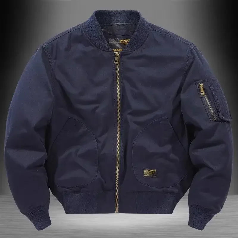 Vintage Trendy Loose Fit Bomber Jacket For Men Women Casual Cotton Coat For Spring Autumn Winter Thin Baseball Jacket