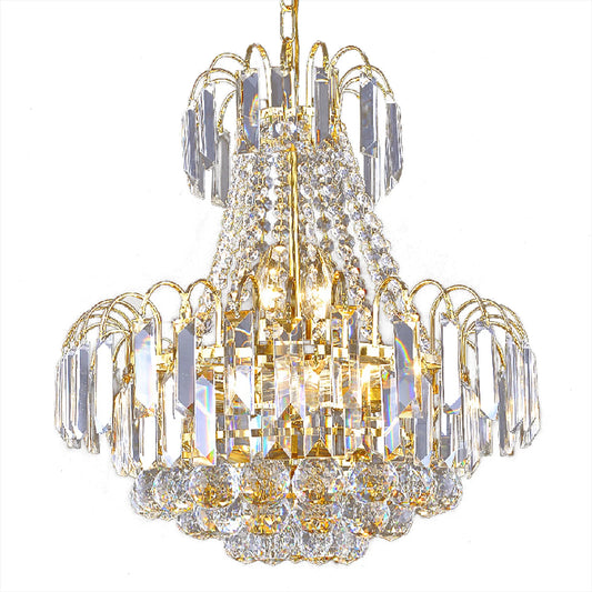 Modern clear crystal long chandelier for living room, lobby