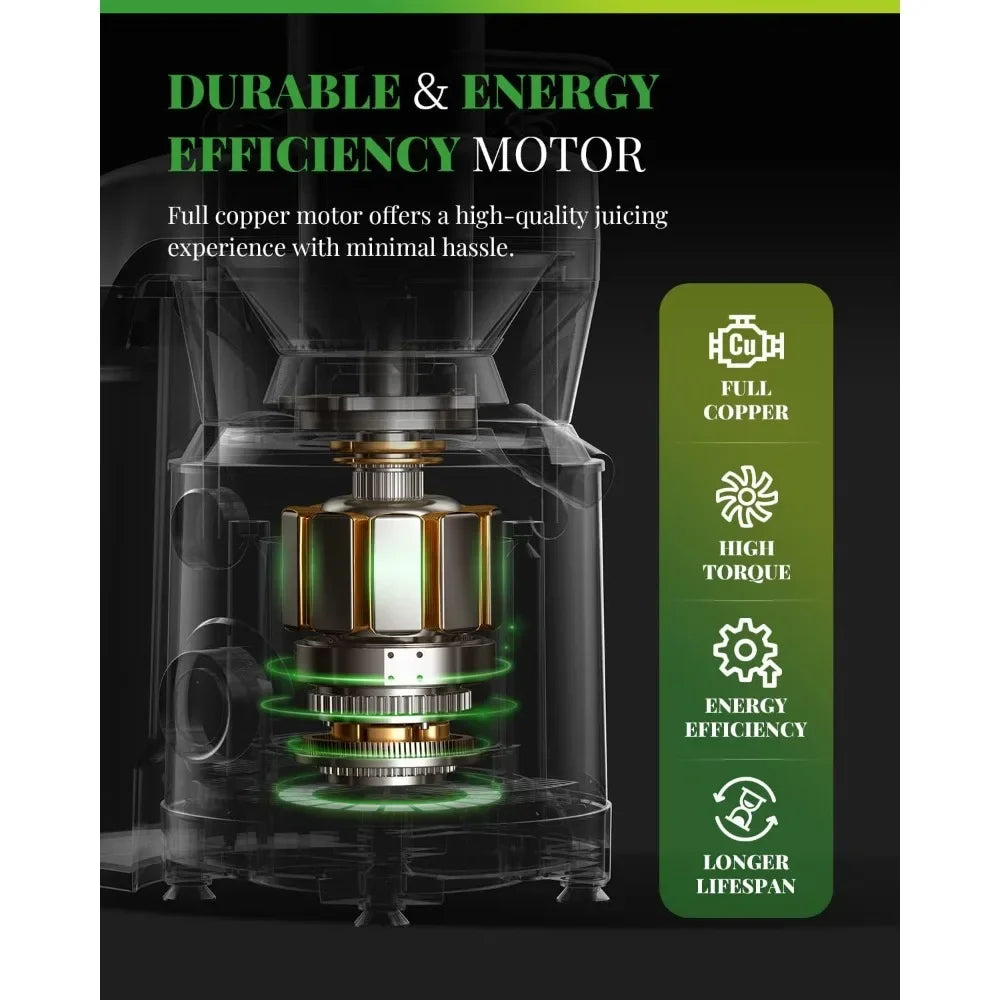 Customizable 1300W 【Extra Large】 Juicer Machines with Larger 3.2” Feed Chute, Titanium Enhanced Cut Disc Centrifugal Juice Extra
