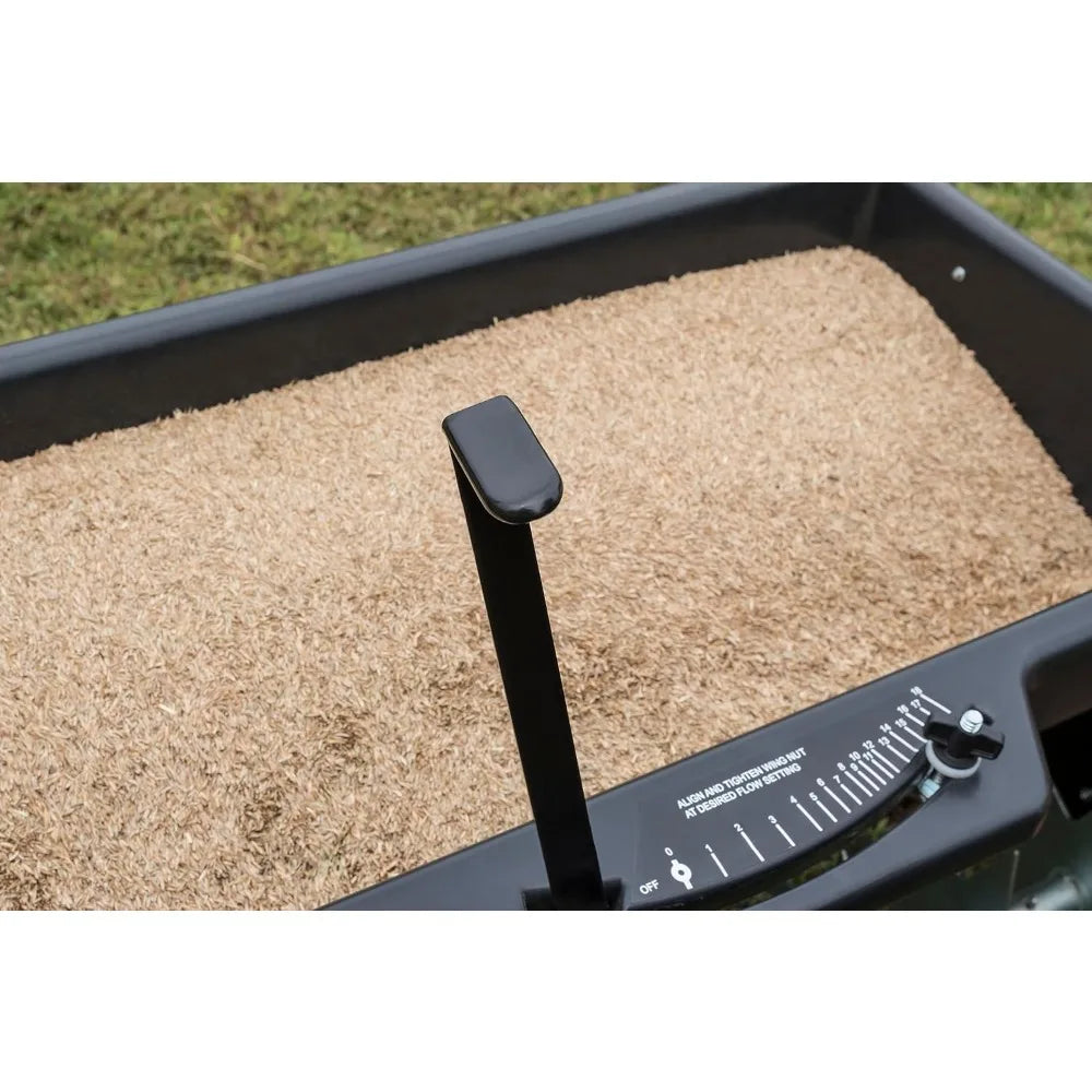 Tow-Behind Lawn & Garden Spiker/Seeder/Drop Spreader for Seed,Fertilizer, Salt, Ice Melt; Designed to Pull Behind Lawn & Garden
