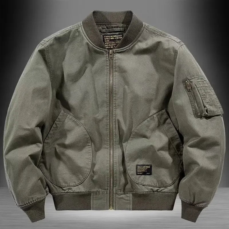 Vintage Trendy Loose Fit Bomber Jacket For Men Women Casual Cotton Coat For Spring Autumn Winter Thin Baseball Jacket