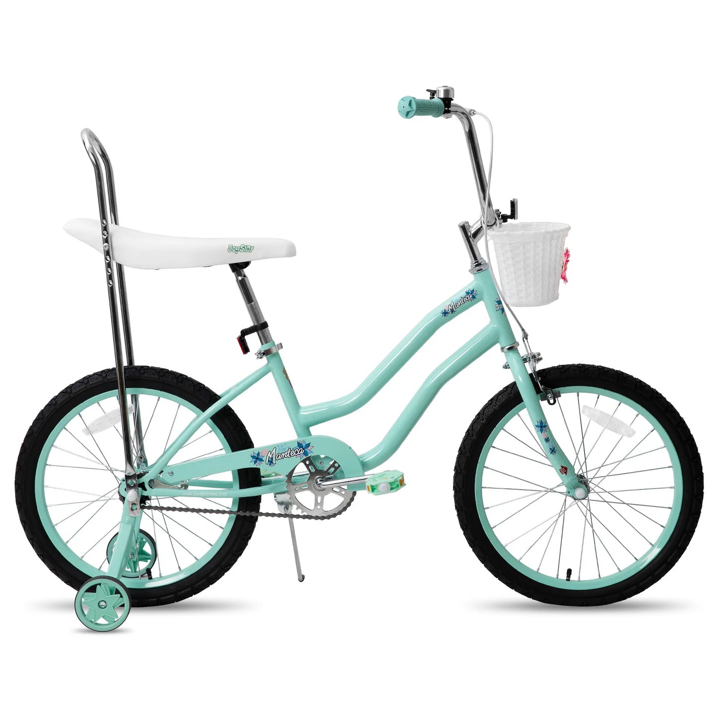 JOYSTAR 20 Inch Girls Bike with Training Wheels, Banana Seat Bike for Girls Ages 7-12 Years Old with Handbrake and Coaster Brake