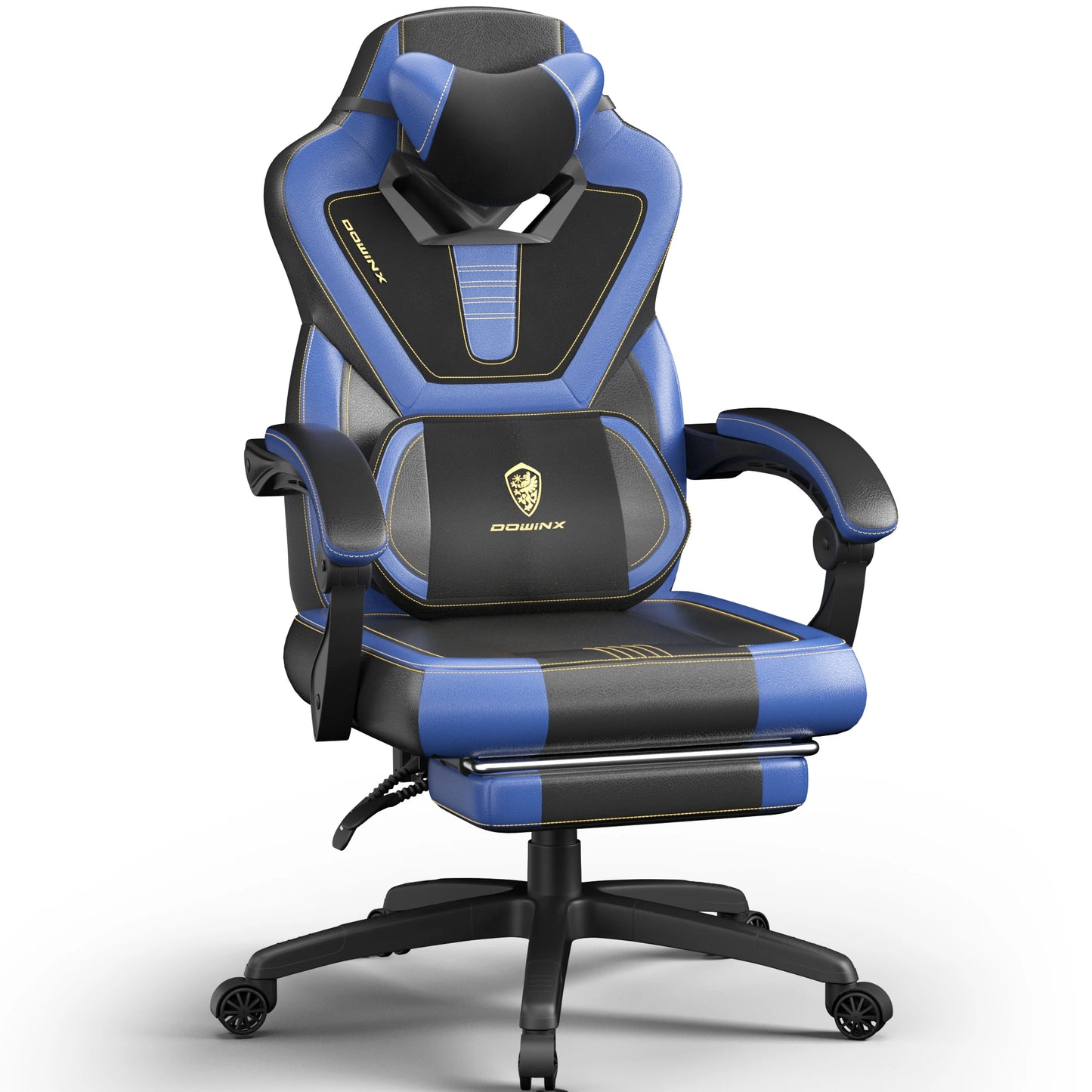 Dowinx Fabric Gaming Chair with Footrest, Big and Tall Gaming Chair for Heavy People, Computer/PC Gamer Chair for Adult