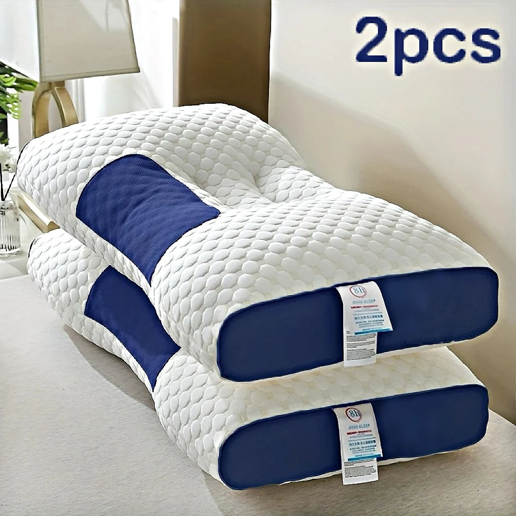 Local warehouse Knitted Massage Neck Pillow For Sleeping Soft, Adjustable Ergonomic Orthopedic Contour Support,helo to sleep