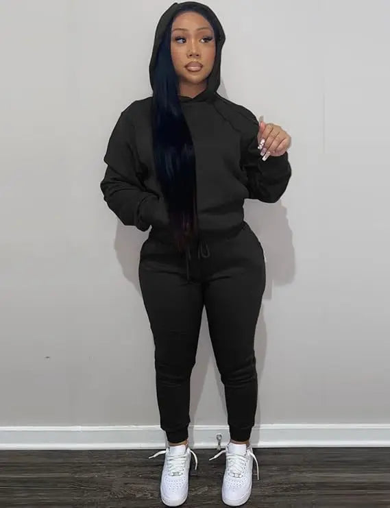Sweatsuits for Women Set 2 Piece Outfits Long Sleeve Hoodie Top and Jogger Pants casual Tracksuit