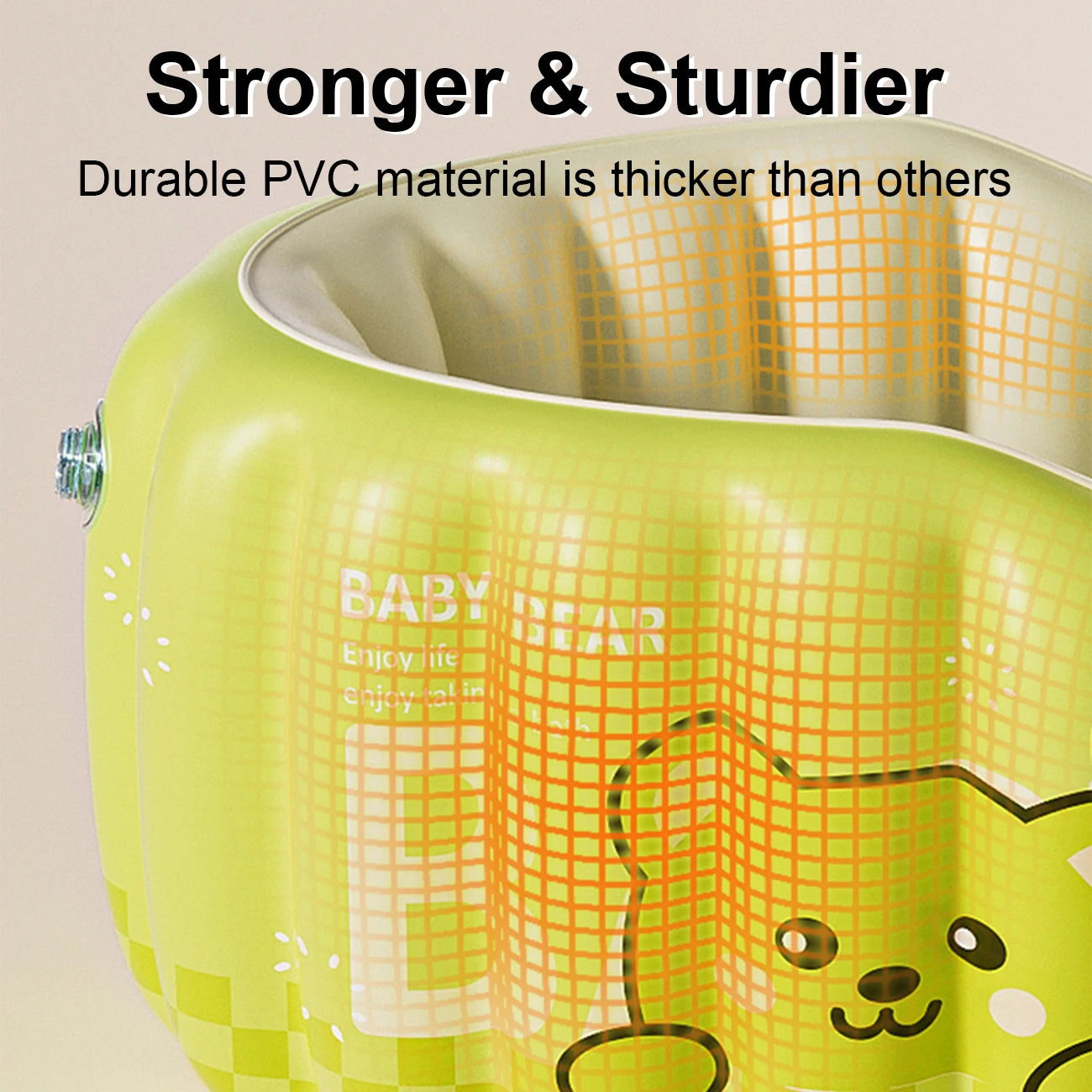 1PC Inflatable baby bathtub Portable Travel Shower Basin with Back Support, Deflates and Folds Easily