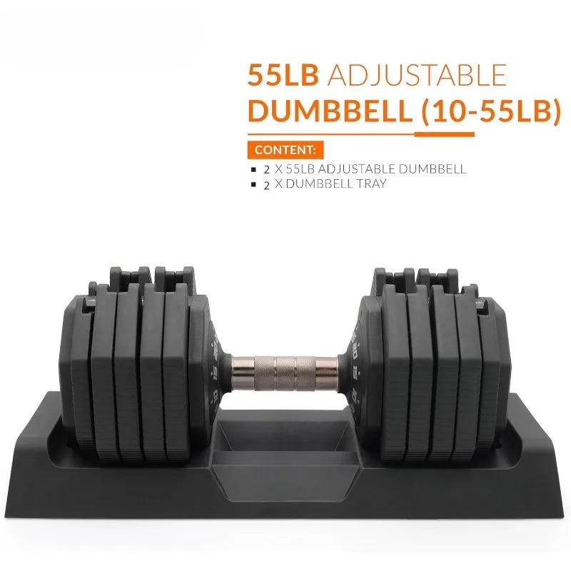 ADJUSTABELL Adjustable Dumbbell Weights - Pair | 25 & 55 lb Pair Weight Option