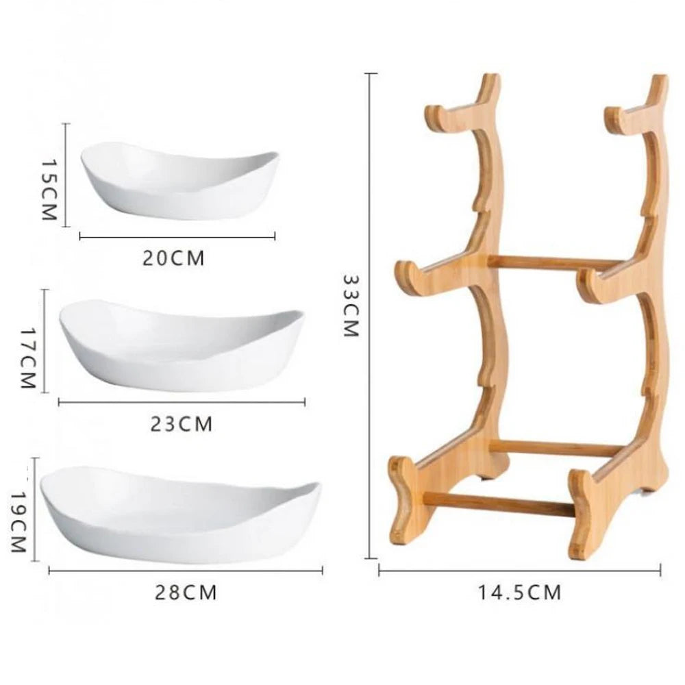 2/3 Layer Fruit Plate Home Living Room Plastic Snack Dish Creative Modern Dried Fruit Basket Candy Dish Cake Stand Salad Bowl