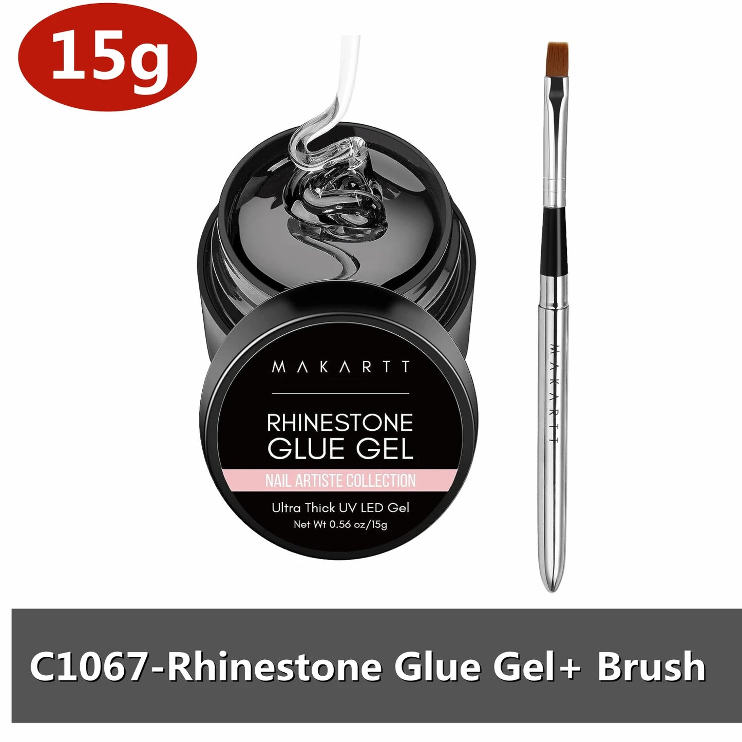 Makartt Nail Rhinestone Glue, Gel Nail Glue for Rhinestones for 3D Design Super Strong Adhesive Nail Gem Glue for Christmas DIY