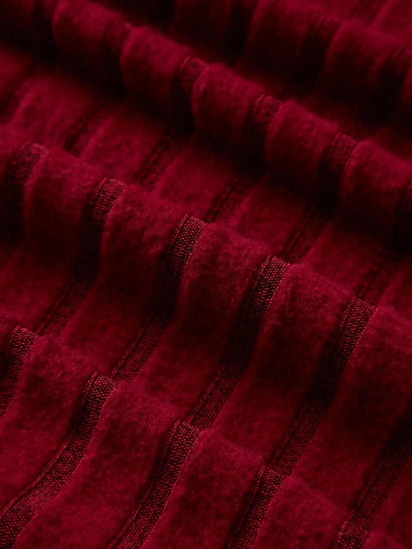 A Wine-red Off-the-shoulder Long-sleeved Tight Dress for Women - A Pleated Party Dress Bodycon Summer Casual Dress