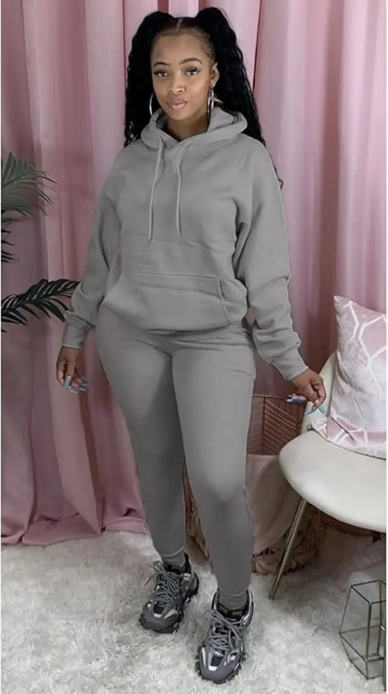 Sweatsuits for Women Set 2 Piece Outfits Long Sleeve Hoodie Top and Jogger Pants casual Tracksuit