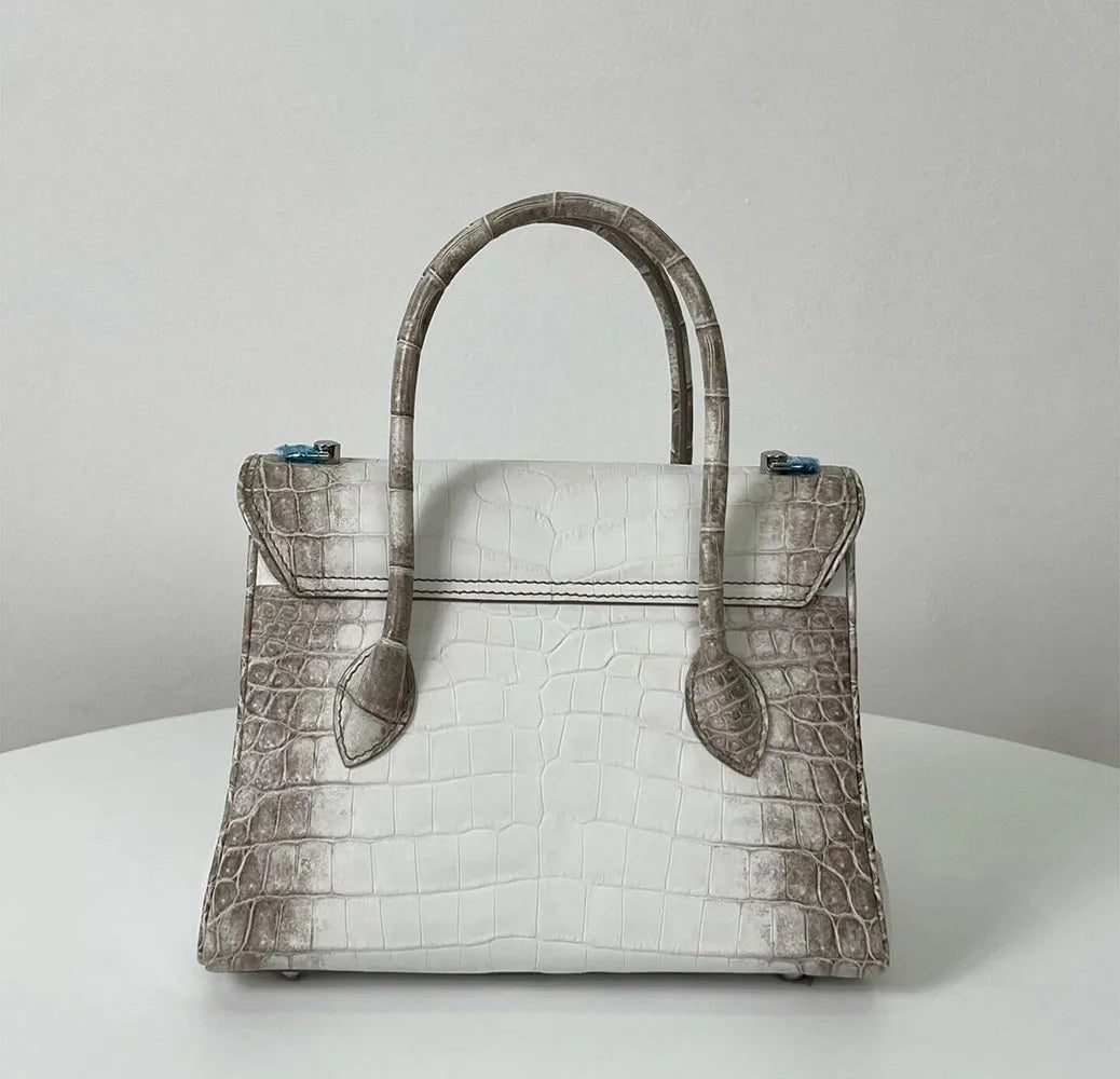 Luxury brand designer handbag handmade Himalayan crocodile leather women's bag of top quality [supports personal customization]