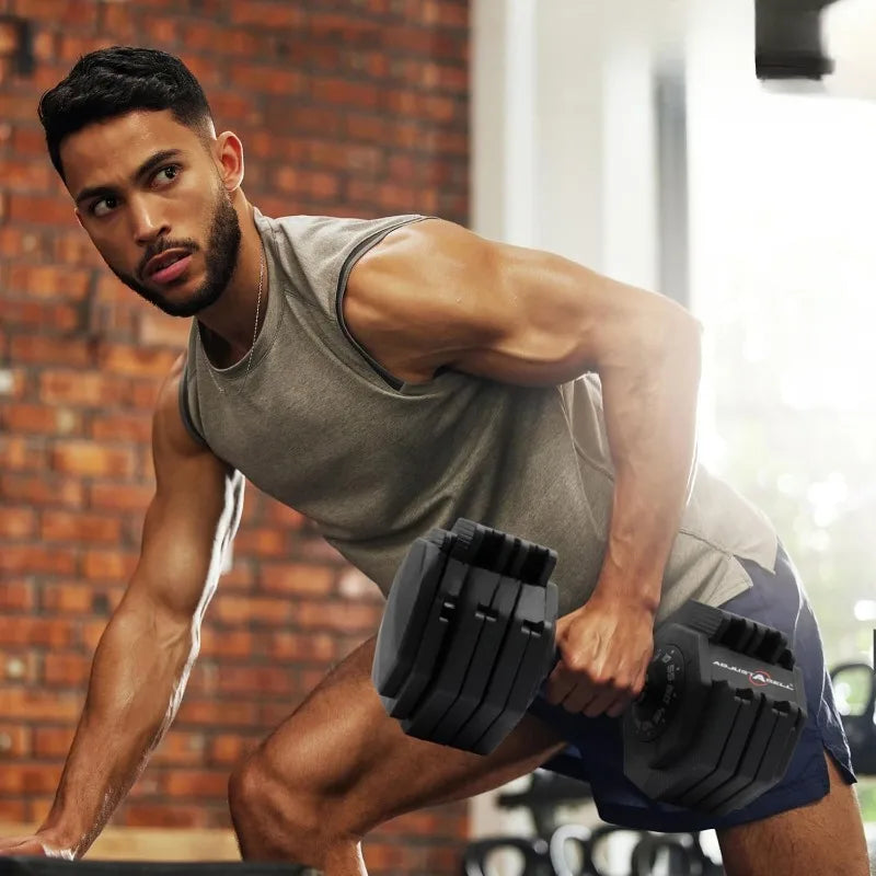 ADJUSTABELL Adjustable Dumbbell Weights - Pair | 25 & 55 lb Pair Weight Option