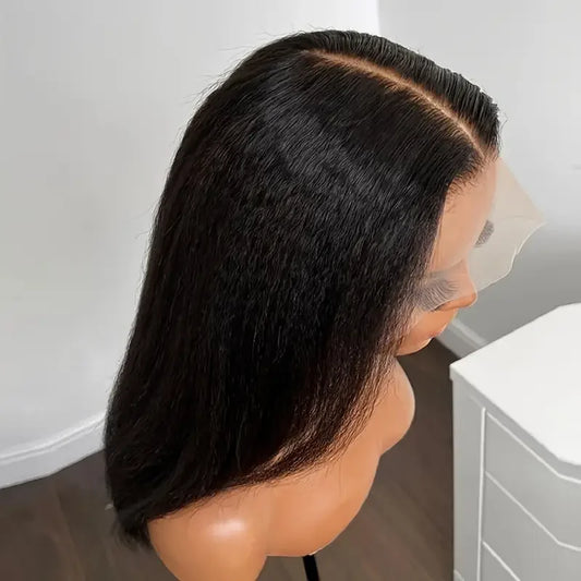13x4 Kinky Straight Lace Front Wigs Human Hair For Women Yaki Straight Lace Front Wig Remy Hair Brazilian Virgin Human Hair Wigs