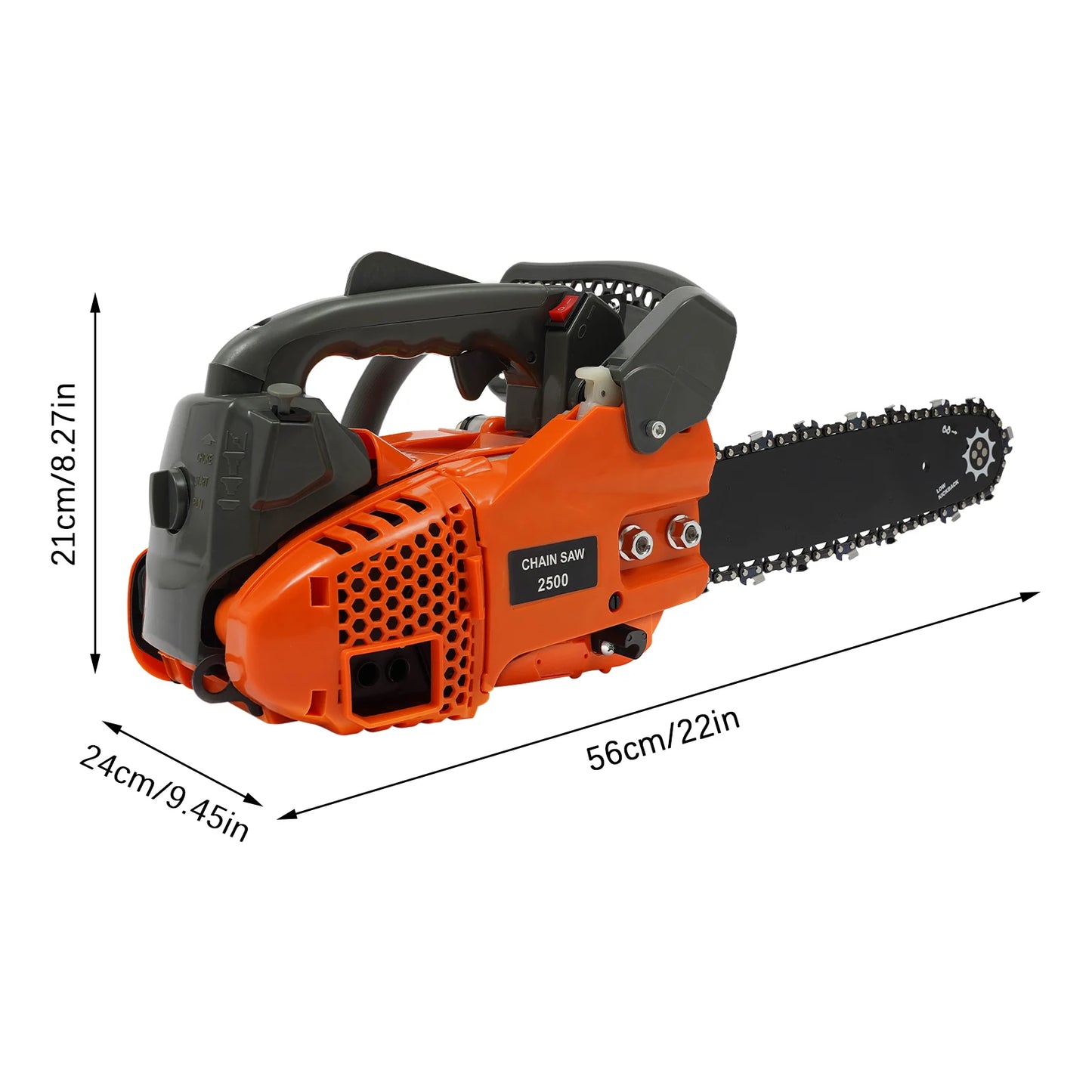 12 Inch Gas Chainsaw 25.4CC 1.22HP Gas Powered Chain Saws 2 Stroke Handheld Gasoline Chainsaw with Guide Plate Cover