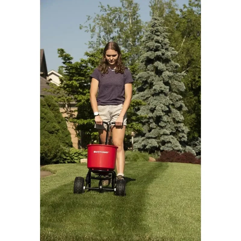 2600A-Plus 40 LB (18 KG) Walk-Behind Broadcast Fertilizer Spreader, Garden Seeder