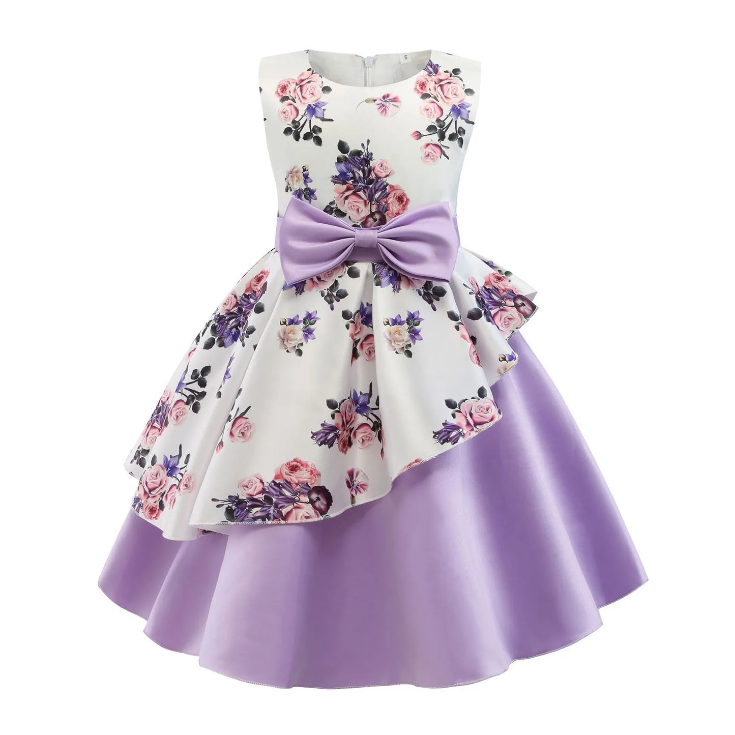Girls Skirt Comfortable Skin Friendly Soft Dress Fashion Flower Print Girls Sleeveless Dress Girls 7 Dress