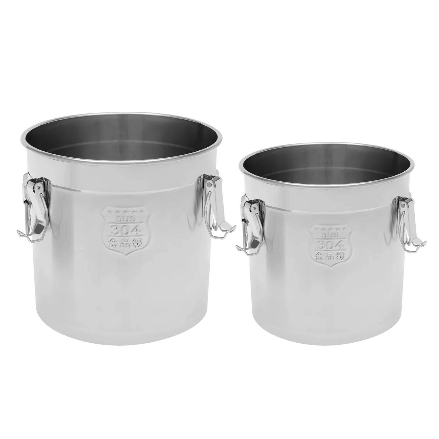 Stainless Steel Airtight Canister, Three Clips with Silicone Seal, for Liquor and Cooking Oil,  304 Food-Grade Steel