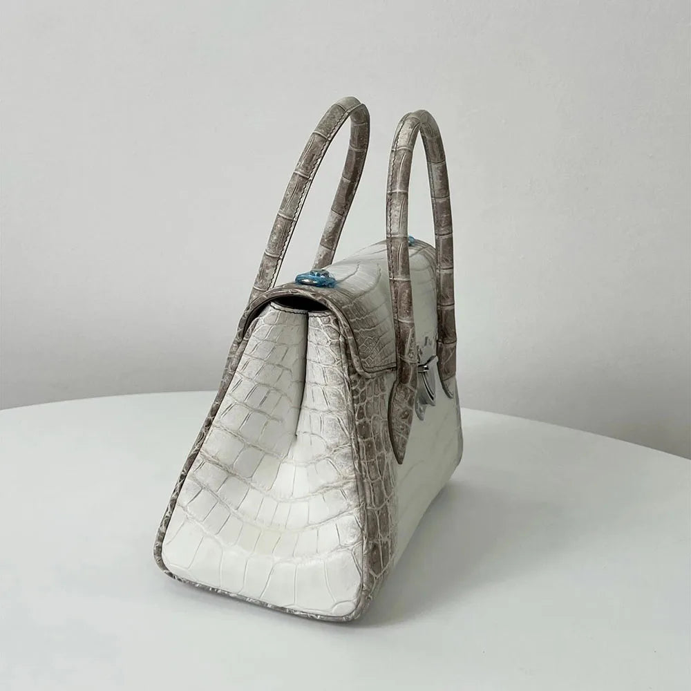 Luxury brand designer handbag handmade Himalayan crocodile leather women's bag of top quality [supports personal customization]