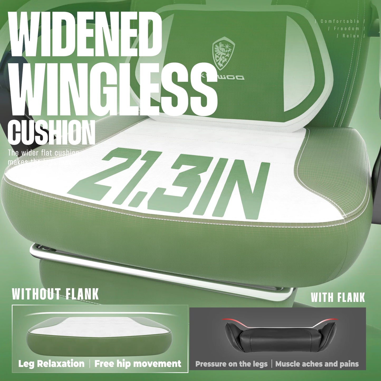 Dowinx Fabric Gaming Chair with Footrest, Big and Tall Gaming Chair for Heavy People, Computer/PC Gamer Chair for Adult