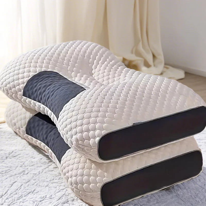Massage Neck Pillow Soft Adjustable Ergonomic Knitted Orthopedic Contour Support Pillow