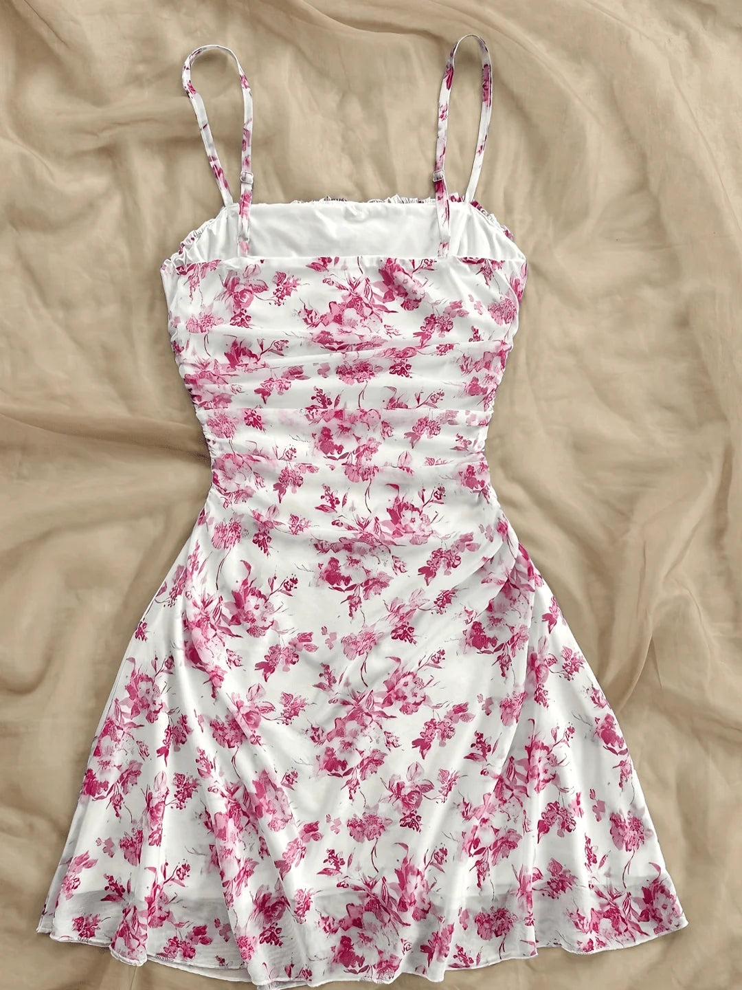 Ladies Floral Print Halter Dress Fashion Elegant All Seasons Suitable