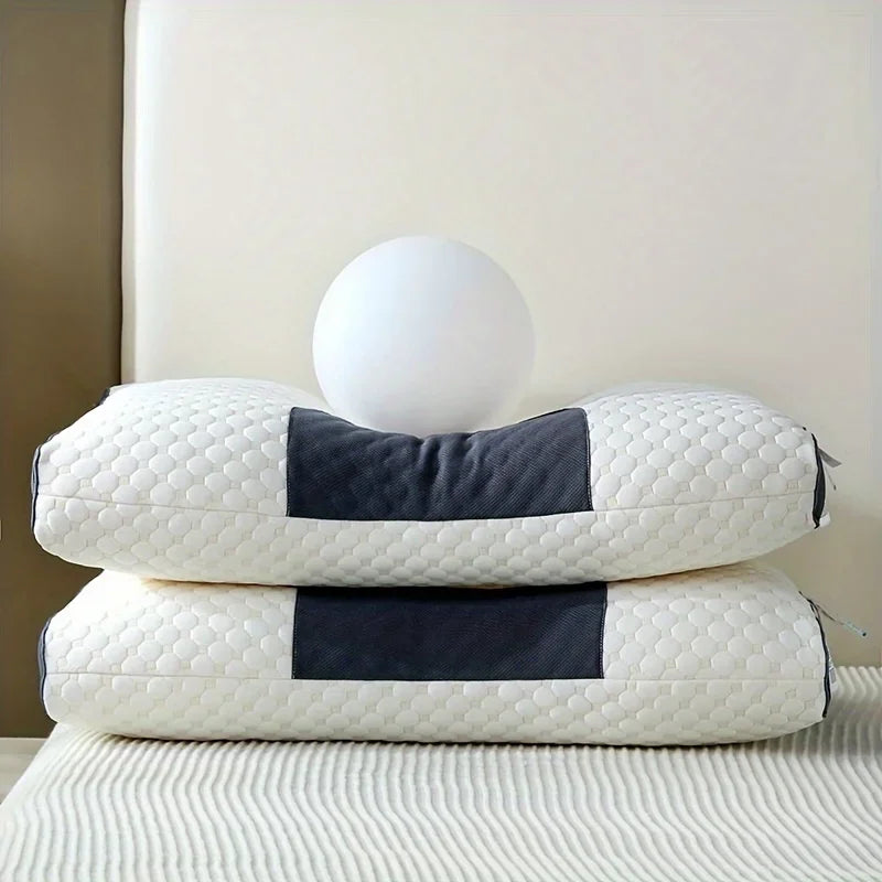 [Massage Neck Pillow] 2Pcs Soft Adjustable Ergonomic Knitted Massage Neck Pillow  Orthopedic Contour Support Pillow