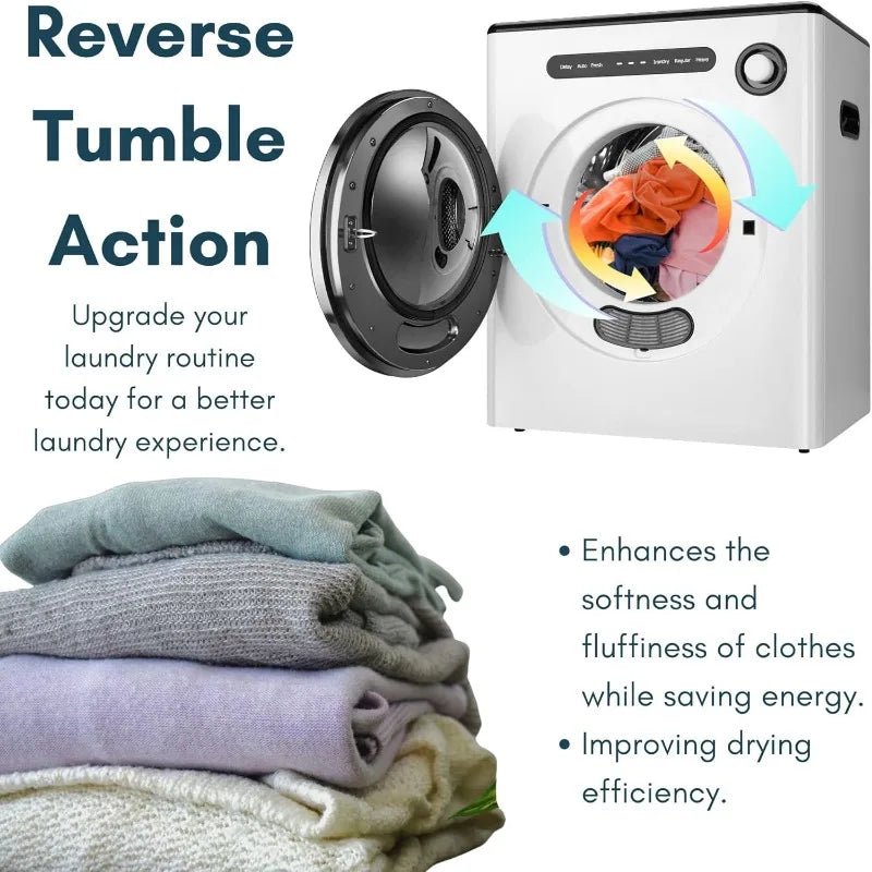 11LBS Compact Dryer 950W Portable Clothes Dryer Machine for Small Spaces, RVs and Apartments - Quiet, Sturdy