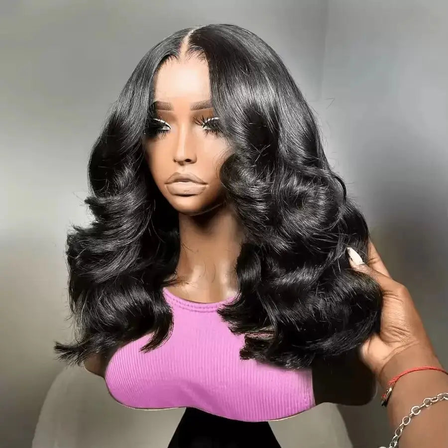 13x4 Bob Body Wave Wig 200% Density Brazilian Virgin Remy Human Hair Wig HD Transparent Lace Frontal Wigs Brazilian for Women
