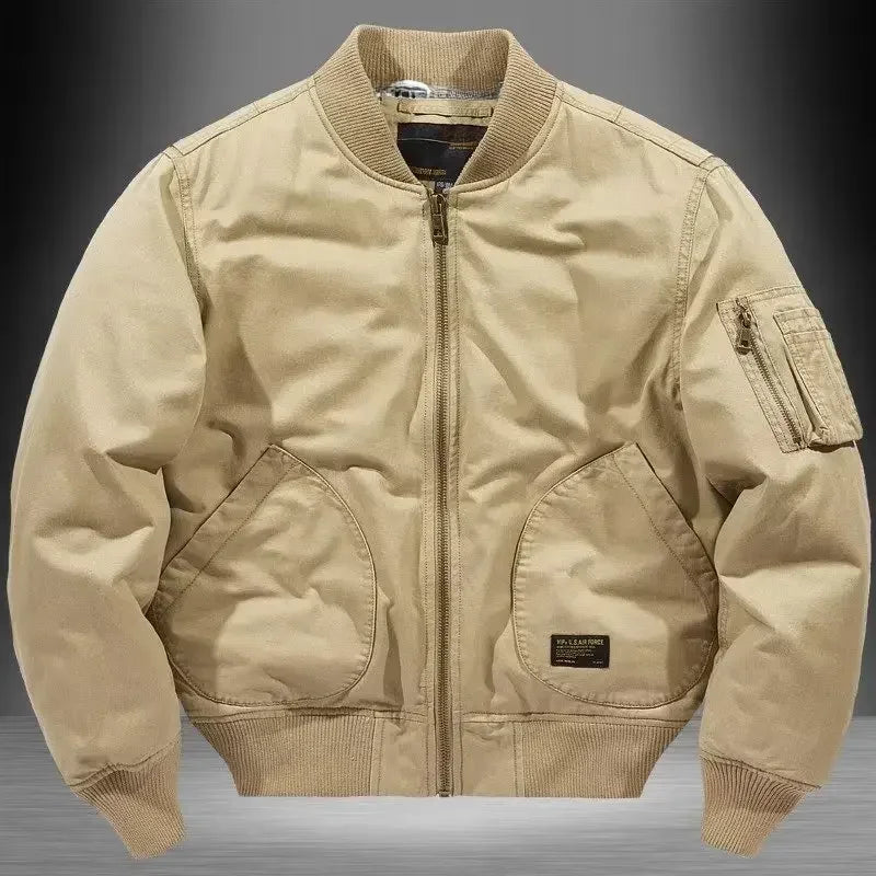 Vintage Trendy Loose Fit Bomber Jacket For Men Women Casual Cotton Coat For Spring Autumn Winter Thin Baseball Jacket