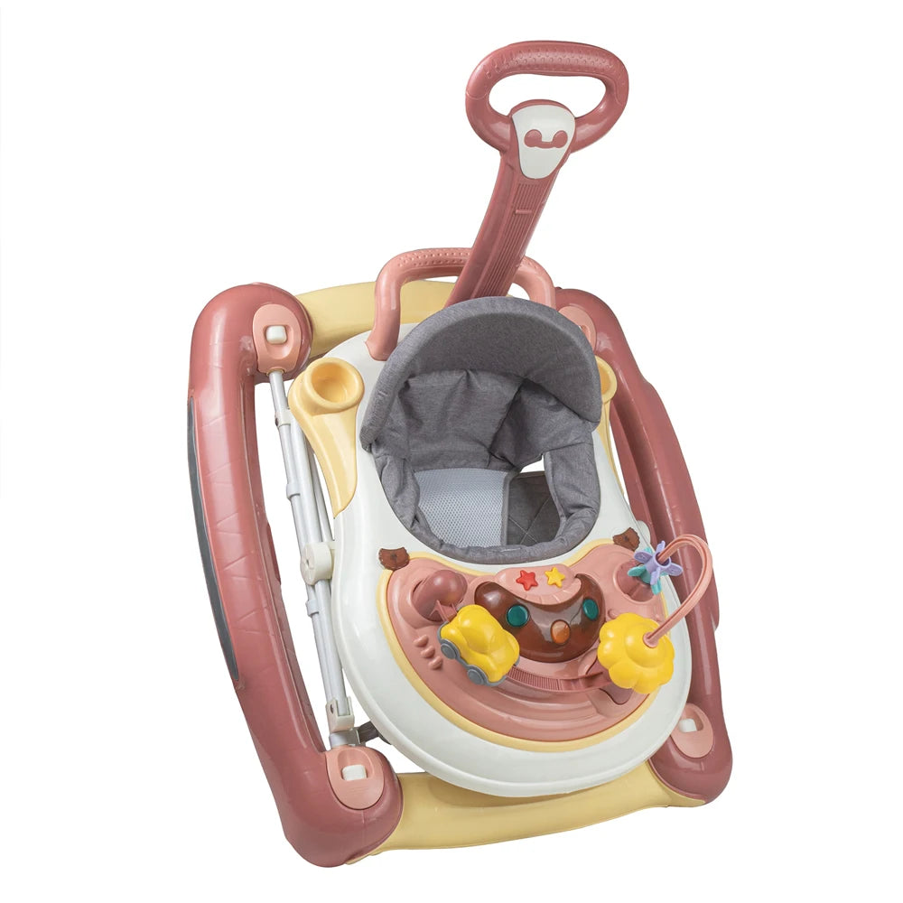 Baby Walkers For Kids With Universal Wheel Multifunction Anti-Roll Anti O-Leg Walker For Kids Baby Wallker Music Push Handle