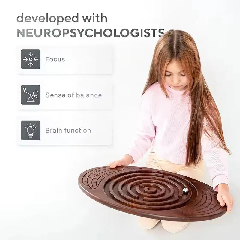 Wobble Balance Board Core Strength Exercise Fitness Accessory Workout Stability Equipment Standing Desk Use Maze Balance Board