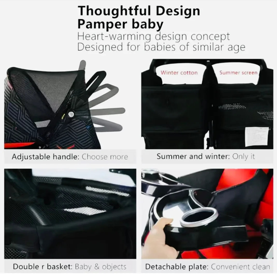 Twins baby stroller,Lightweight ,travel friendly ,ultra comfort and folding