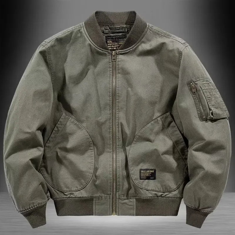 Vintage Trendy Loose Fit Bomber Jacket For Men Women Casual Cotton Coat For Spring Autumn Winter Thin Baseball Jacket