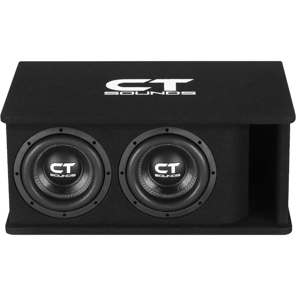 CT Sounds Dual 8” 1600W Loaded Tropo Series Ported Car Subwoofer Box - TROPO-2X8D4