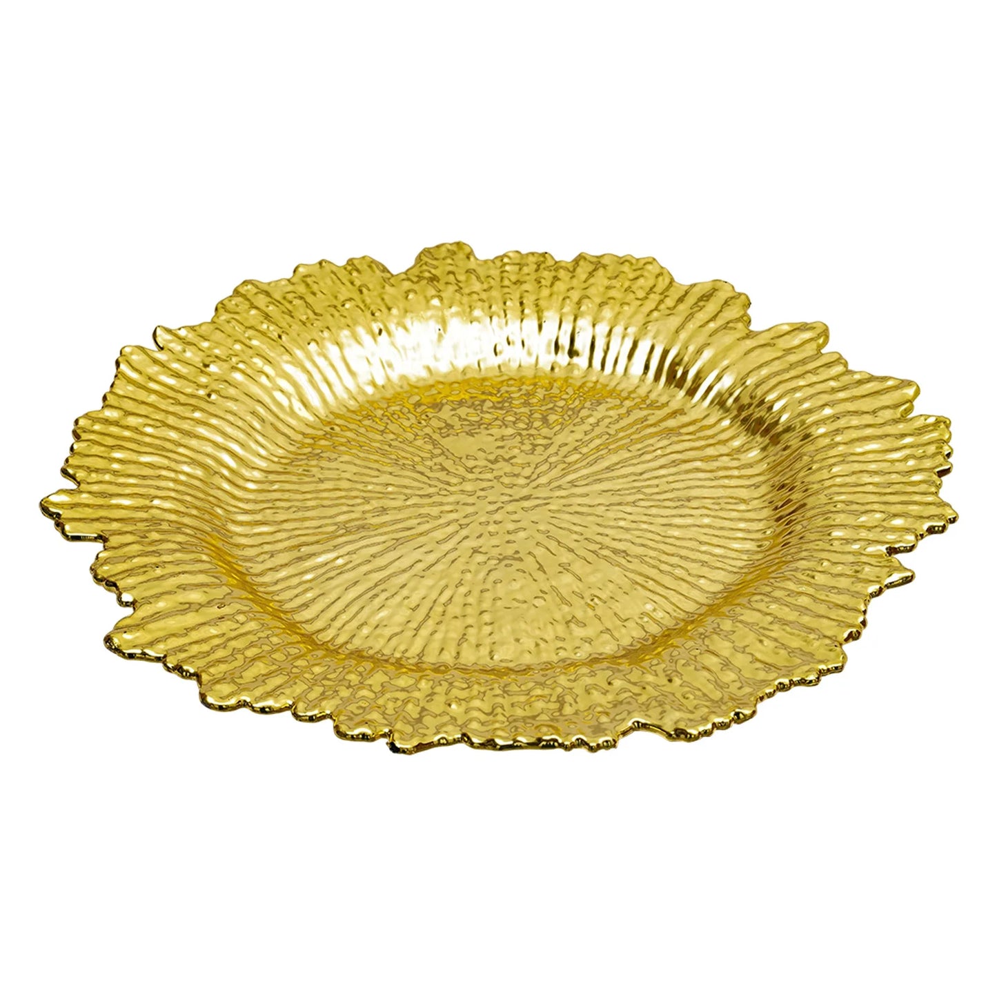 Serving Charger Plates, Wear-Resistant PP, Spill-Proof, Coral Reef Pattern, Easy to Clean and Stackable